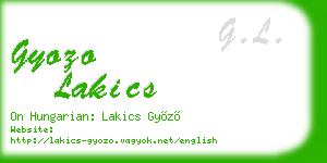 gyozo lakics business card